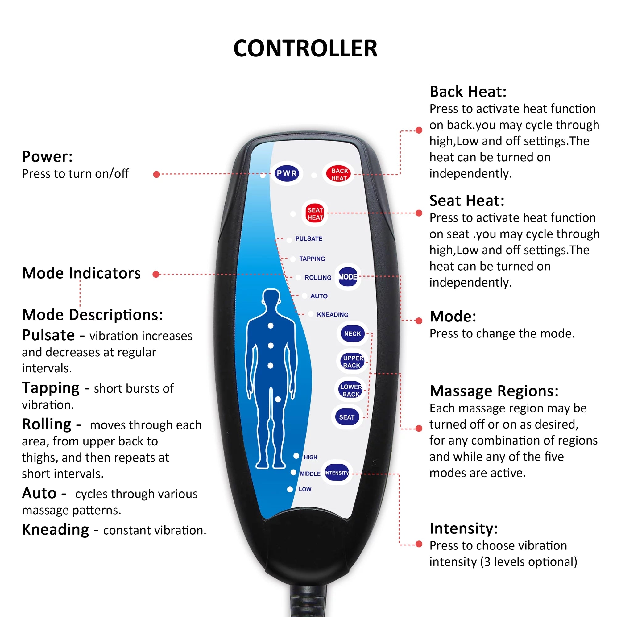 Heated Massage Seat Cushion